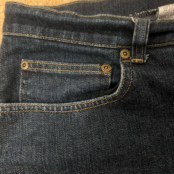 Jean Capri Jones Sport Size 16 Denim Cropped Jean Capri Pants Medium Dark - Picture 4 of 5